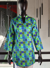 Royal Fashion Printed Lawn Stitched Kurti - RF24PL D-11 B&G