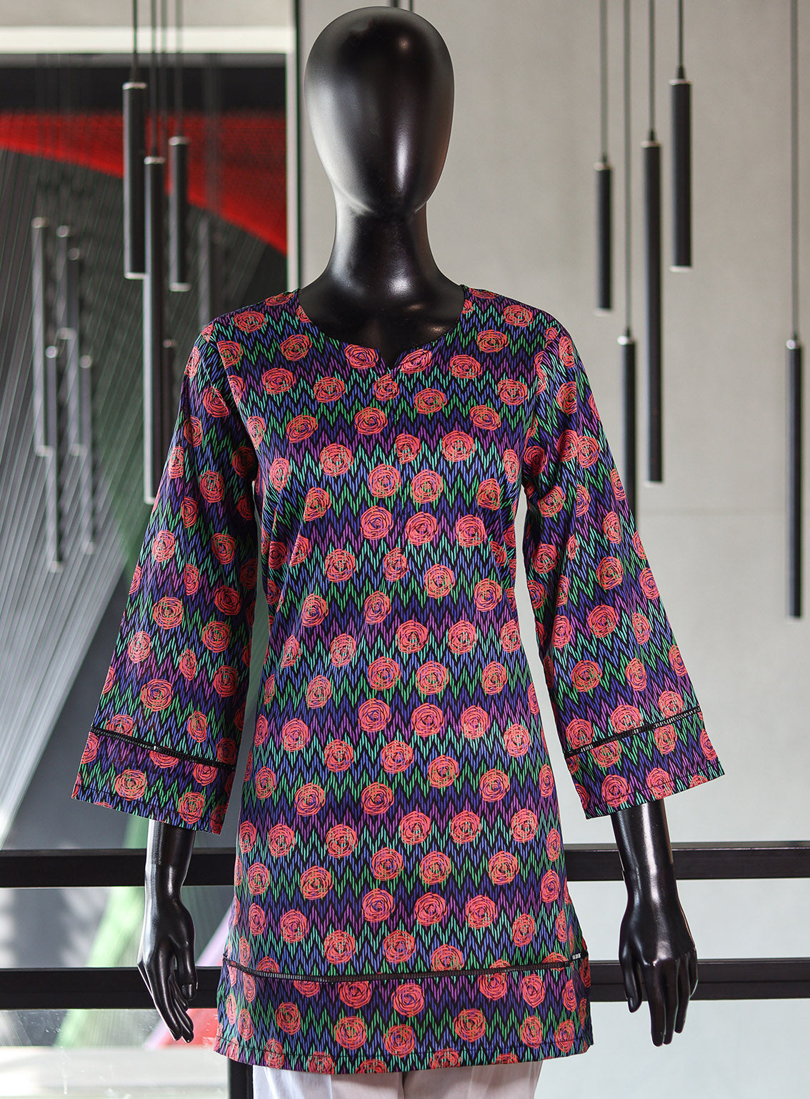 Royal Fashion Printed Lawn Stitched Kurti - RF24PL D-19 ML Royal Fashion Printed Lawn Stitched Kurti - RF24PL D-19 ML