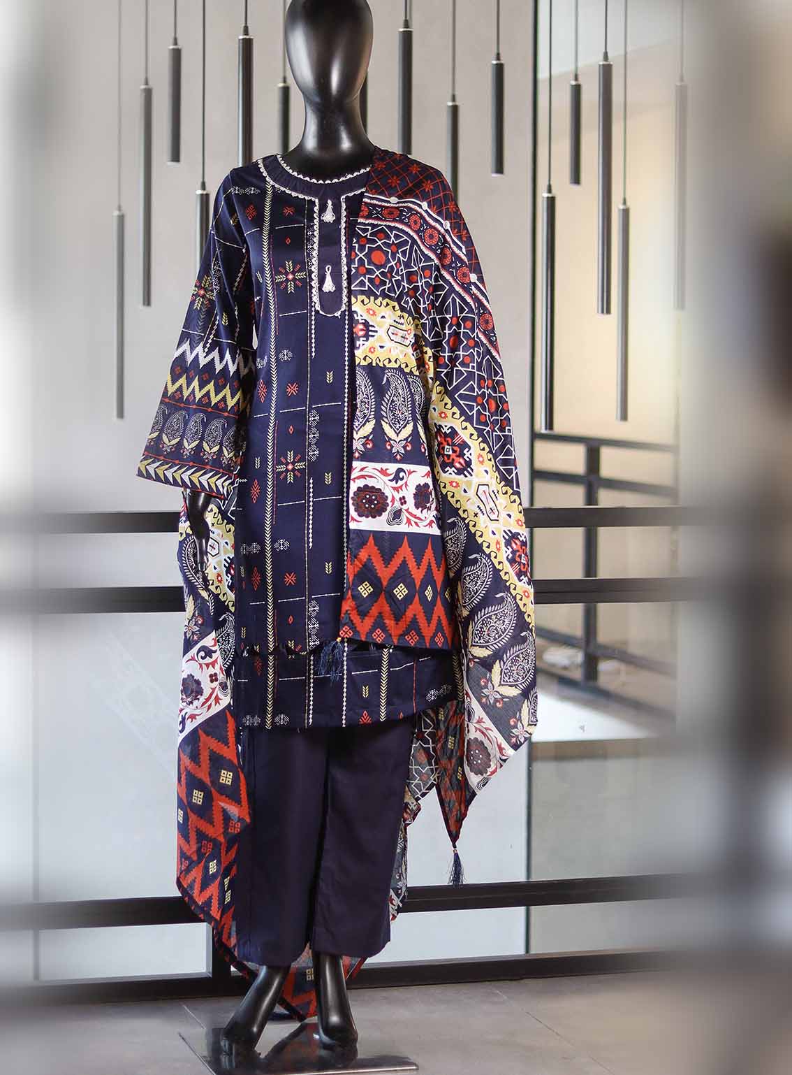 Royal Fashion Printed Lawn Suits Stitched 3 Piece RF25AJ PL-NB-17 Royal Fashion Printed Lawn Suits Stitched 3 Piece RF25AJ PL-NB-17