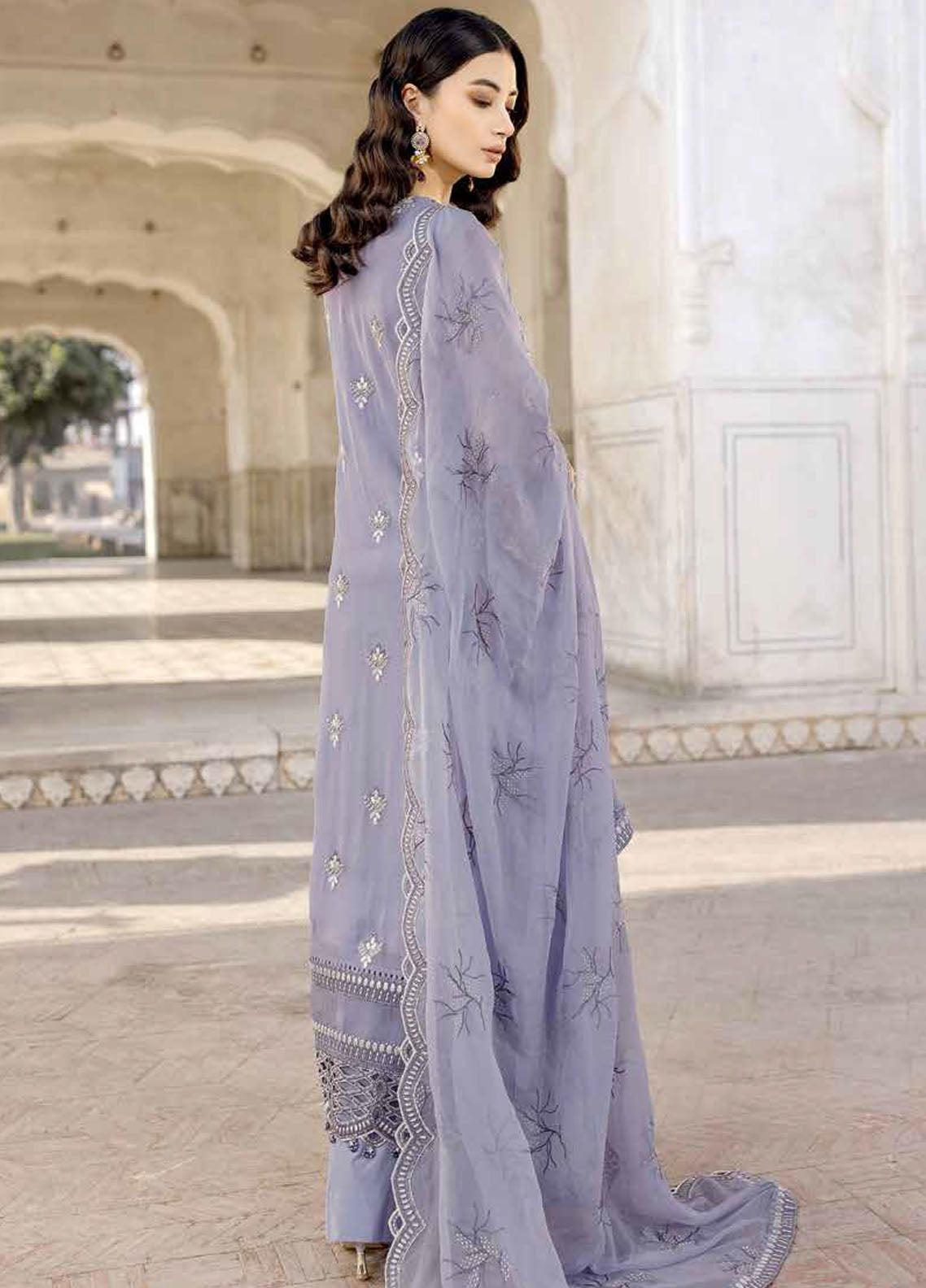 Safeera By Flossie Embroidered Chiffon 3 Piece Unstitched Suit FL24SF S-1303 VIOLET SWEET Safeera By Flossie Embroidered Chiffon 3 Piece Unstitched Suit FL24SF S-1303 VIOLET SWEET