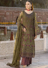 Safeera By Flossie Embroidered Chiffon 3 Piece Unstitched Suit FL24SF S-1307 FERRAGNES