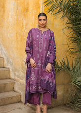 Sahar Winter Dyed Jacquard Viscose 3 Piece Unstitched Suit S25W3PC D-10 TWILIGHT ORCHID