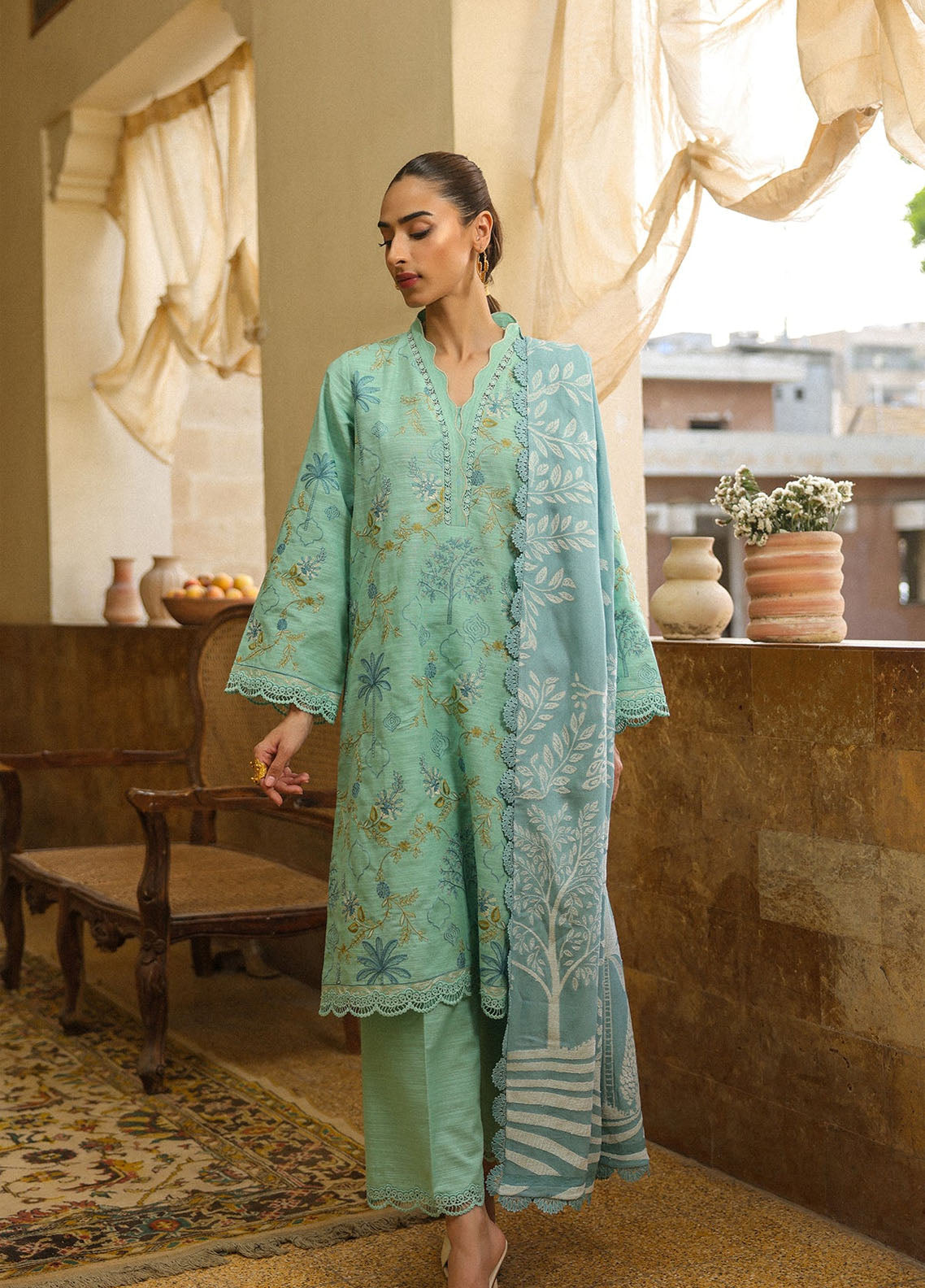 Sahar Winter Embroidered Khaddar 3 Piece Unstitched Suit S25W3PC D-06 OCEAN OPAL Sahar Winter Embroidered Khaddar 3 Piece Unstitched Suit S25W3PC D-06 OCEAN OPAL
