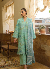 Sahar Winter Embroidered Khaddar 3 Piece Unstitched Suit S25W3PC D-06 OCEAN OPAL