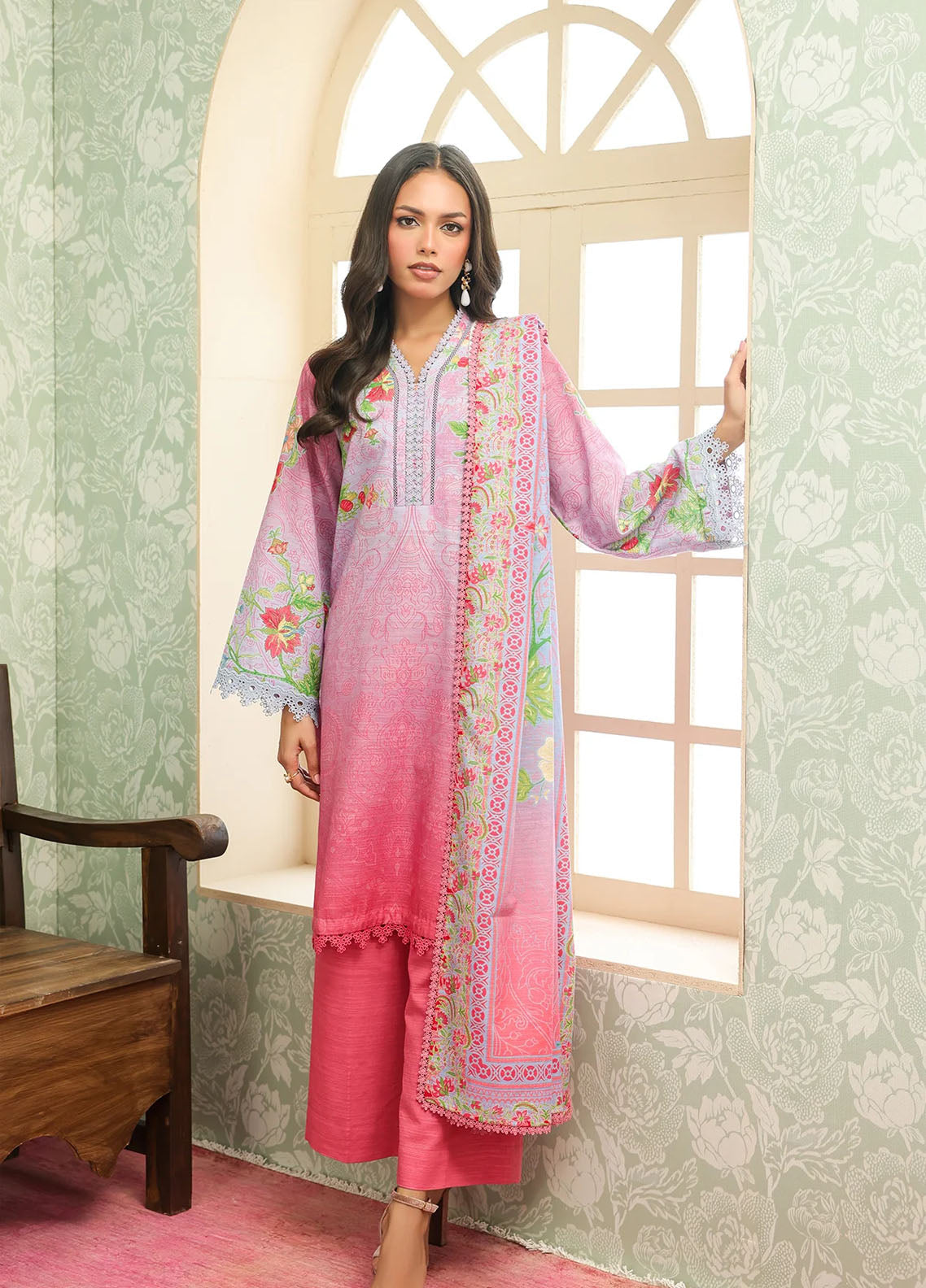 Sahar Winter Printed Khaddar 3 Piece Unstitched Suit S25W3PC D-16 SKY BLUSH Sahar Winter Printed Khaddar 3 Piece Unstitched Suit S25W3PC D-16 SKY BLUSH
