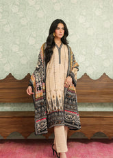 Sahar Winter Printed Khaddar 3 Piece Unstitched Suit S25W3PC D-21 ORNATE DESERT