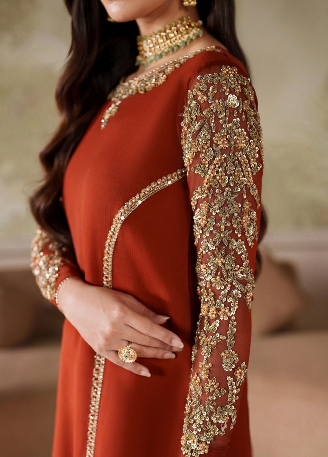 Saheera By Zarif Festive Hand Embellished Embroidered Chiffon 3 Piece Unstitched Suit ZF25S D-SHE-03 FARHEEN Saheera By Zarif Festive Hand Embellished Embroidered Chiffon 3 Piece Unstitched Suit ZF25S D-SHE-03 FARHEEN
