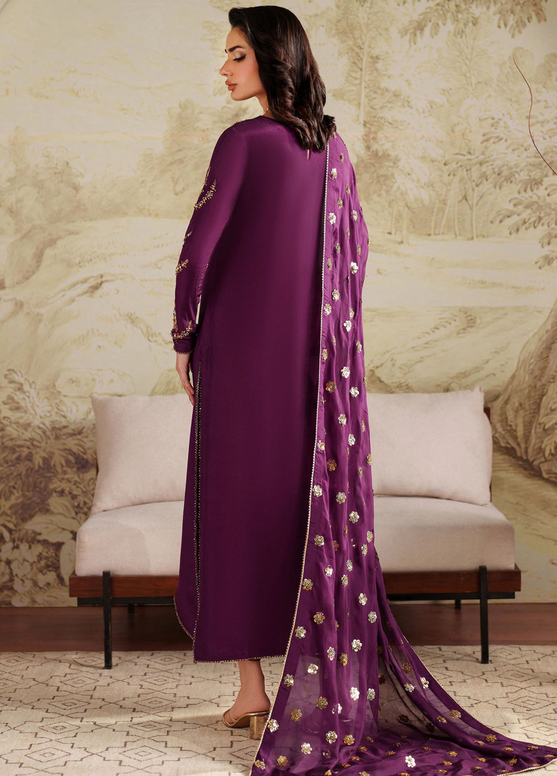 Saheera By Zarif Festive Hand Embellished Embroidered Raw Silk 3 Piece Unstitched Suit ZF25S D-SHE-01 UMAIRAH Saheera By Zarif Festive Hand Embellished Embroidered Raw Silk 3 Piece Unstitched Suit ZF25S D-SHE-01 UMAIRAH