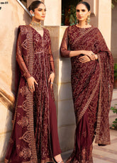 Sahiba By Zarif Formals Embroidered Net 3 Piece Unstitched Suit ZF25SFE D-SBA-01 ELIF