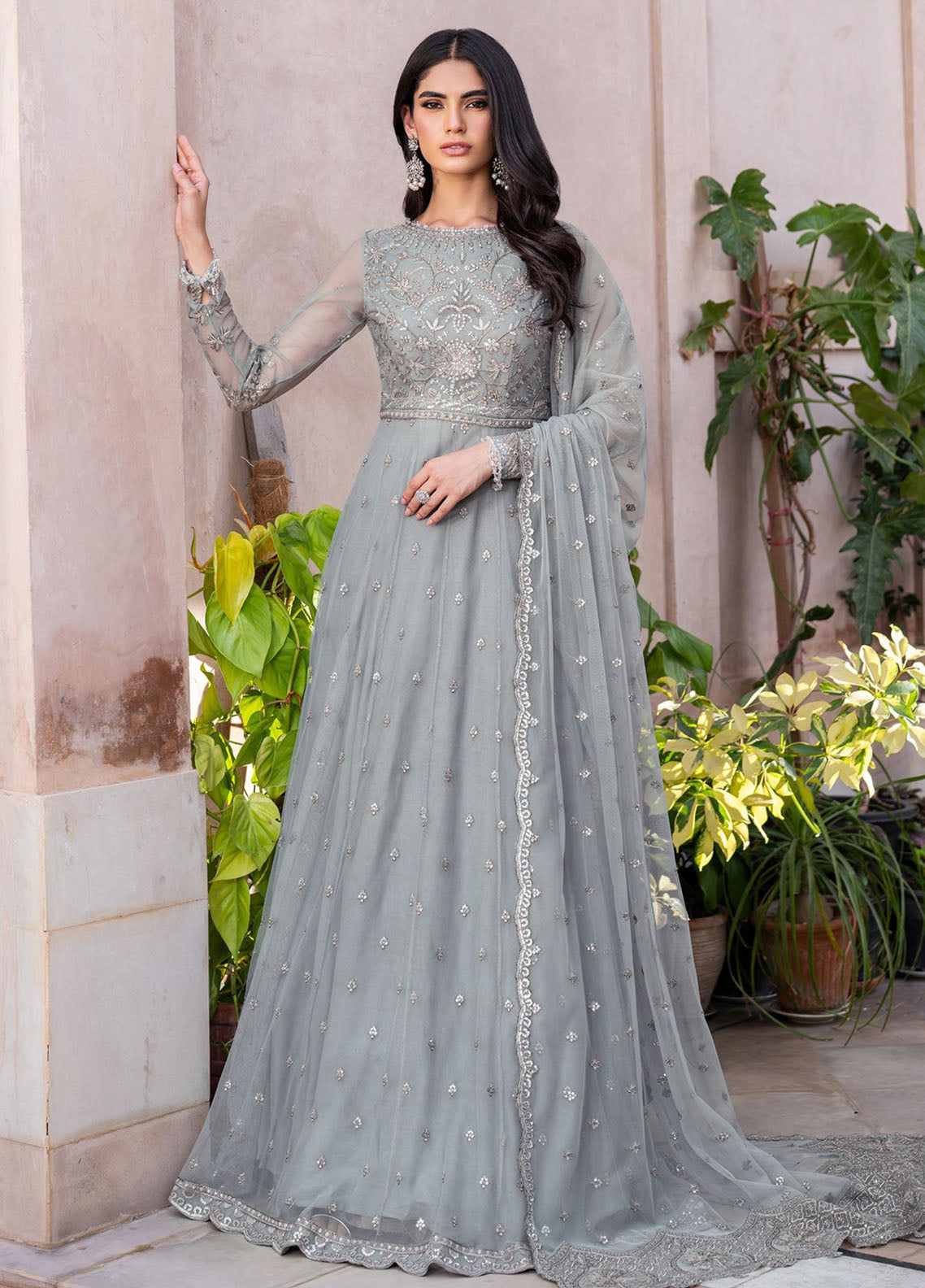 Sahiba By Zarif Formals Embroidered Net 3 Piece Unstitched Suit ZF25SFE D-SBA-04 YASMIN Sahiba By Zarif Formals Embroidered Net 3 Piece Unstitched Suit ZF25SFE D-SBA-04 YASMIN