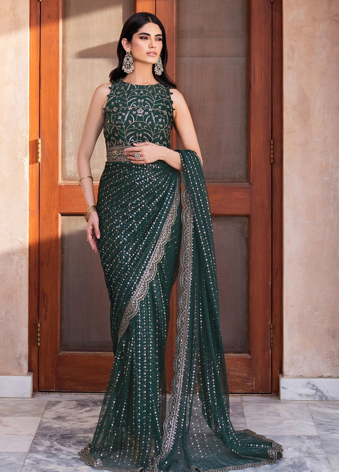 Sahiba By Zarif Formals Embroidered Net 3 Piece Unstitched Suit ZF25SFE D-SBA-05 KERAN Sahiba By Zarif Formals Embroidered Net 3 Piece Unstitched Suit ZF25SFE D-SBA-05 KERAN