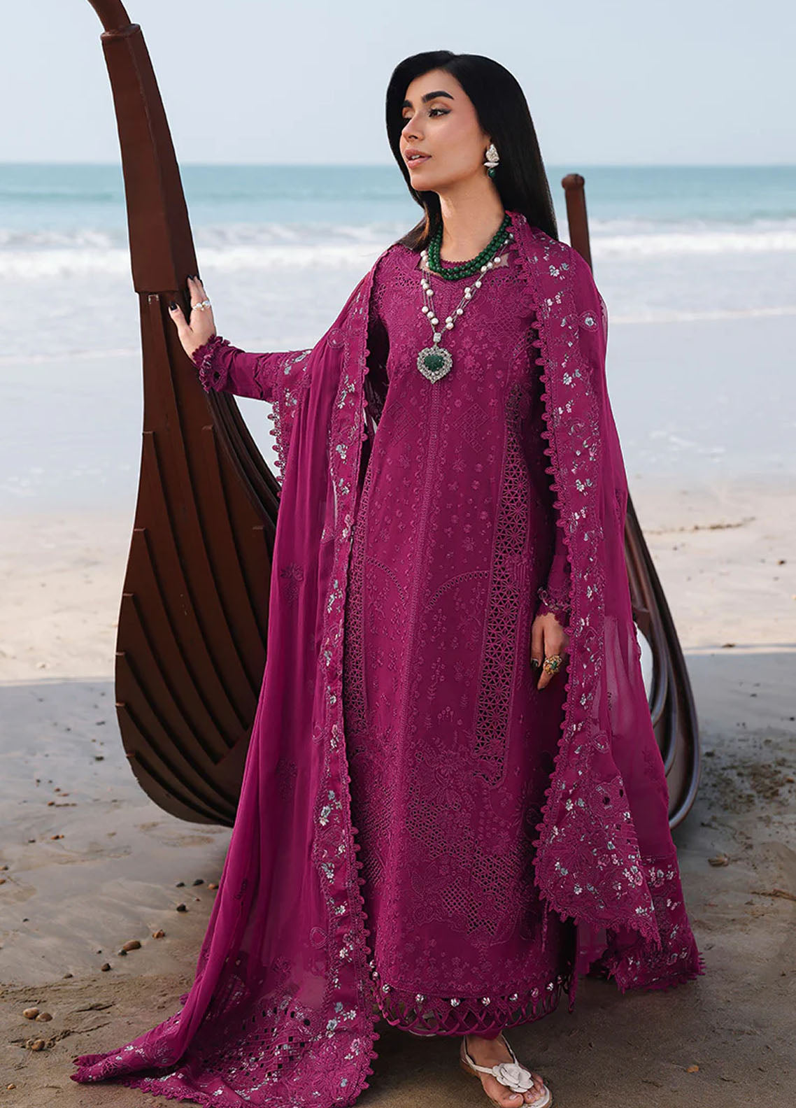 Sahil By Qalamkar Luxury Embroidered Lawn 3 Piece Unstitched Suit QLM26SLL D-SA-01 ZARA Sahil By Qalamkar Luxury Embroidered Lawn 3 Piece Unstitched Suit QLM26SLL D-SA-01 ZARA
