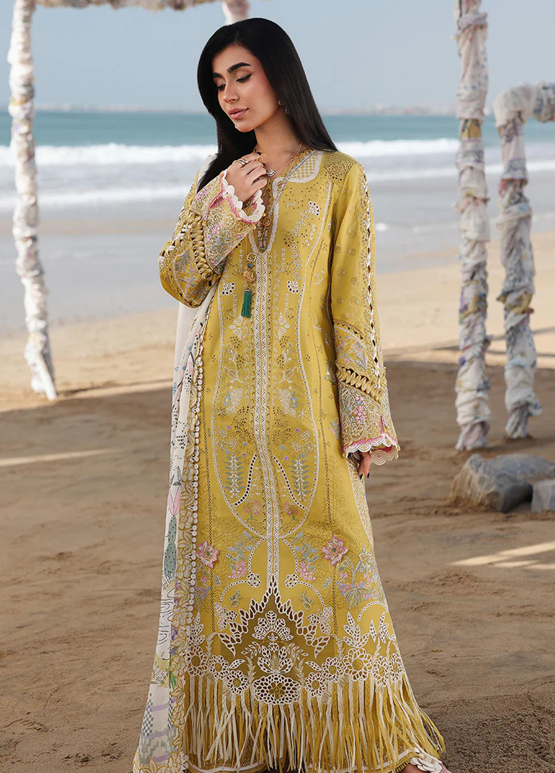 Sahil By Qalamkar Luxury Embroidered Lawn 3 Piece Unstitched Suit QLM26SLL D-SA-07 HIRA Sahil By Qalamkar Luxury Embroidered Lawn 3 Piece Unstitched Suit QLM26SLL D-SA-07 HIRA