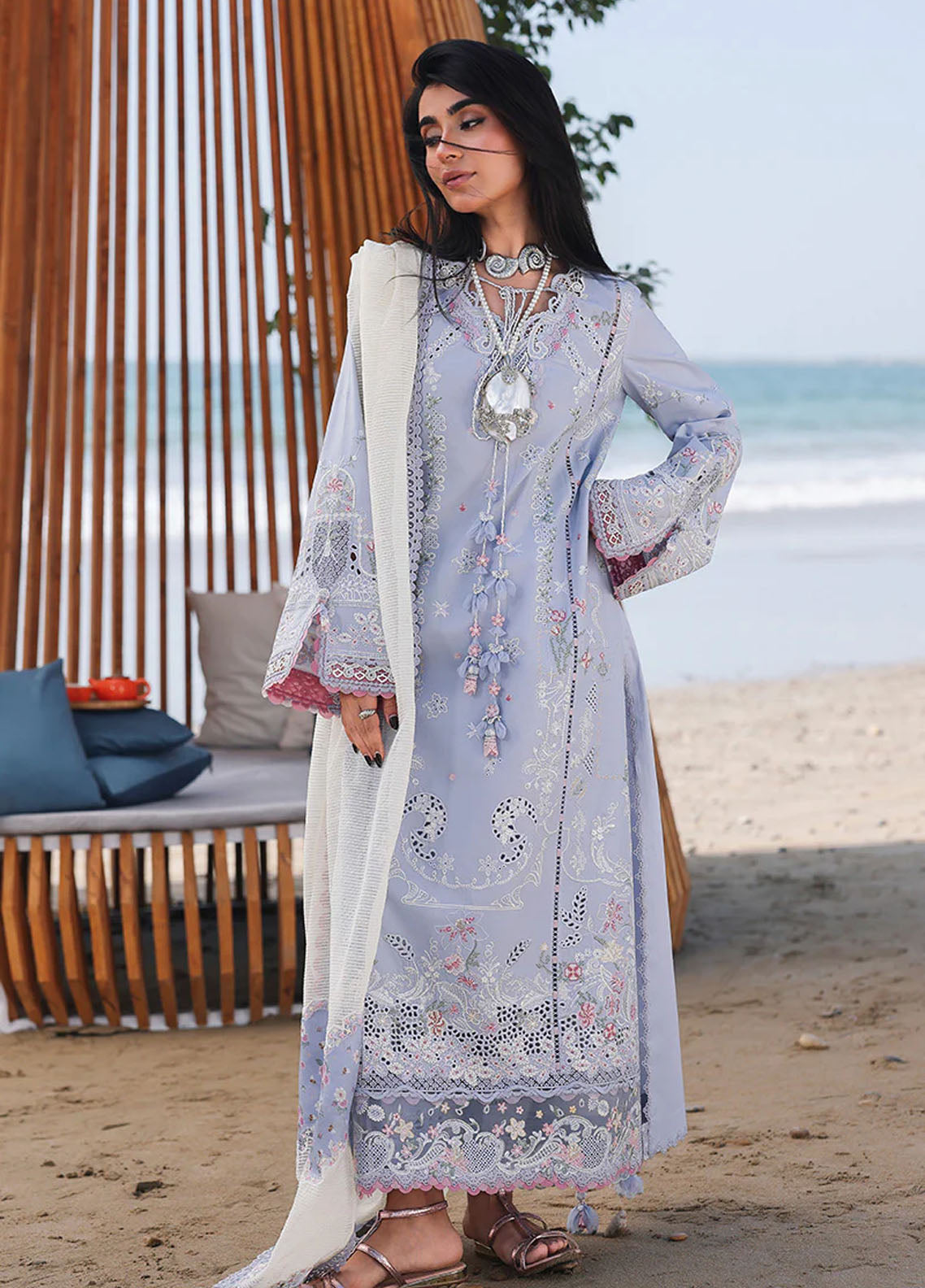 Sahil By Qalamkar Luxury Embroidered Lawn 3 Piece Unstitched Suit QLM26SLL D-SA-08 ZAYNA Sahil By Qalamkar Luxury Embroidered Lawn 3 Piece Unstitched Suit QLM26SLL D-SA-08 ZAYNA