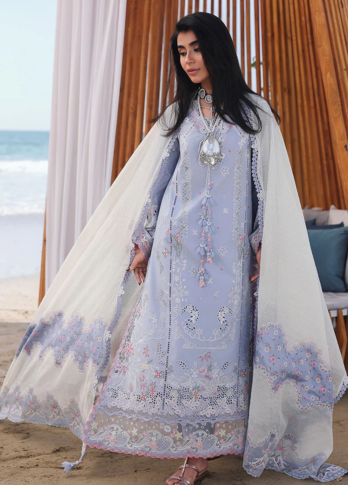 Sahil By Qalamkar Luxury Embroidered Lawn 3 Piece Unstitched Suit QLM26SLL D-SA-08 ZAYNA Sahil By Qalamkar Luxury Embroidered Lawn 3 Piece Unstitched Suit QLM26SLL D-SA-08 ZAYNA