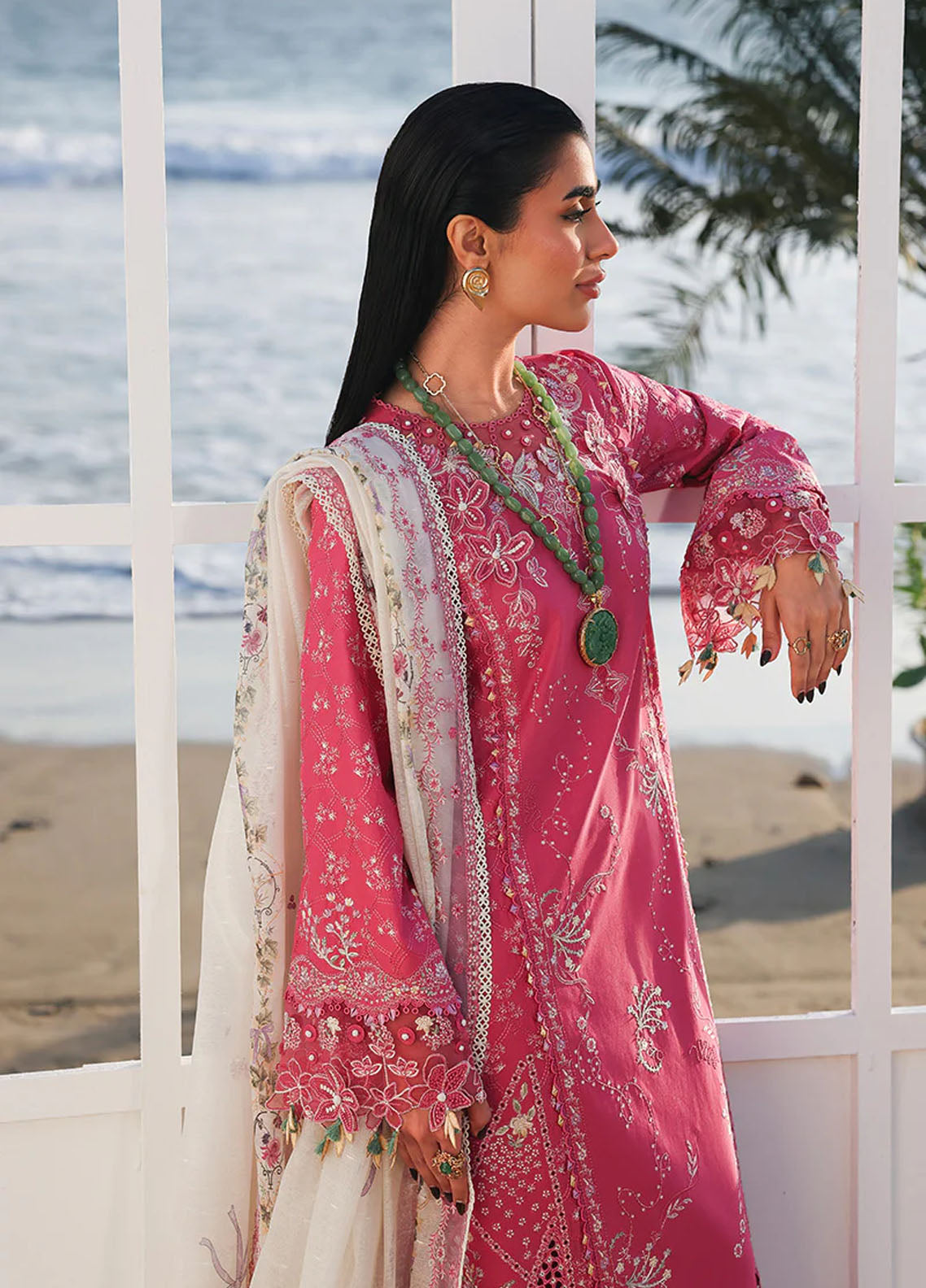 Sahil By Qalamkar Luxury Embroidered Lawn 3 Piece Unstitched Suit QLM26SLL D-SA-13 TARA Sahil By Qalamkar Luxury Embroidered Lawn 3 Piece Unstitched Suit QLM26SLL D-SA-13 TARA