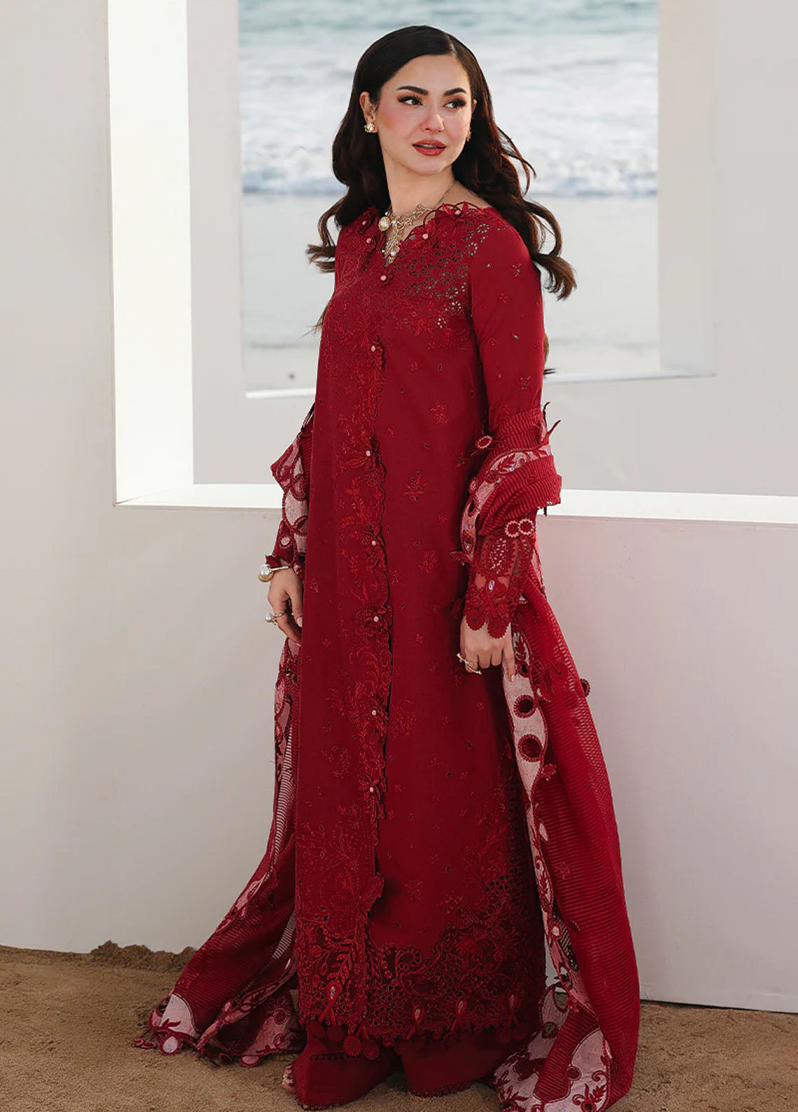 Sahil By Qalamkar Luxury Embroidered Lawn 3 Piece Unstitched Suit QLM26SLL D-SA-14 NELAM Sahil By Qalamkar Luxury Embroidered Lawn 3 Piece Unstitched Suit QLM26SLL D-SA-14 NELAM