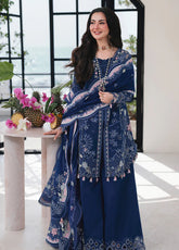 Sahil By Qalamkar Luxury Embroidered Lawn 3 Piece Unstitched Suit QLM26SLL D-SA-16 ESMA