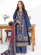 Saira Bano By Humdum Embroidered Lawn 3 Piece Unstitched Suit HD24S D-05
