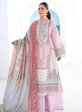 Saira Bano By Humdum Embroidered Lawn 3 Piece Unstitched Suit HD24S D-08