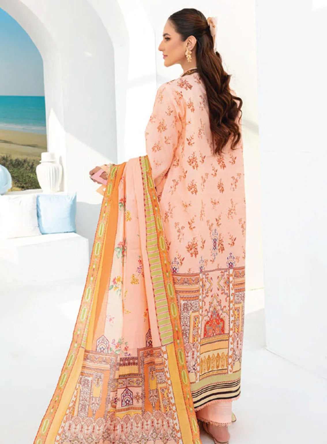 Saira Bano By Humdum Embroidered Lawn 3 Piece Unstitched Suit HD24S D-10 Saira Bano By Humdum Embroidered Lawn 3 Piece Unstitched Suit HD24S D-10