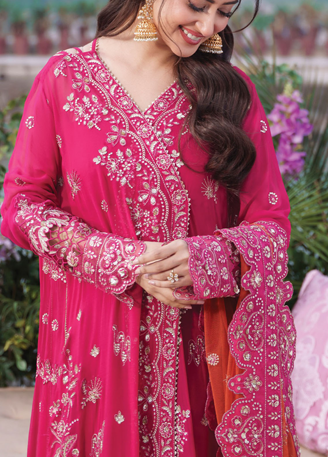 Sajal By Imrozia Premium Embroidered Chiffon 3 Piece Unstitched Suit IM26SV2 D-I-259 RANG-E-HUSN Sajal By Imrozia Premium Embroidered Chiffon 3 Piece Unstitched Suit IM26SV2 D-I-259 RANG-E-HUSN
