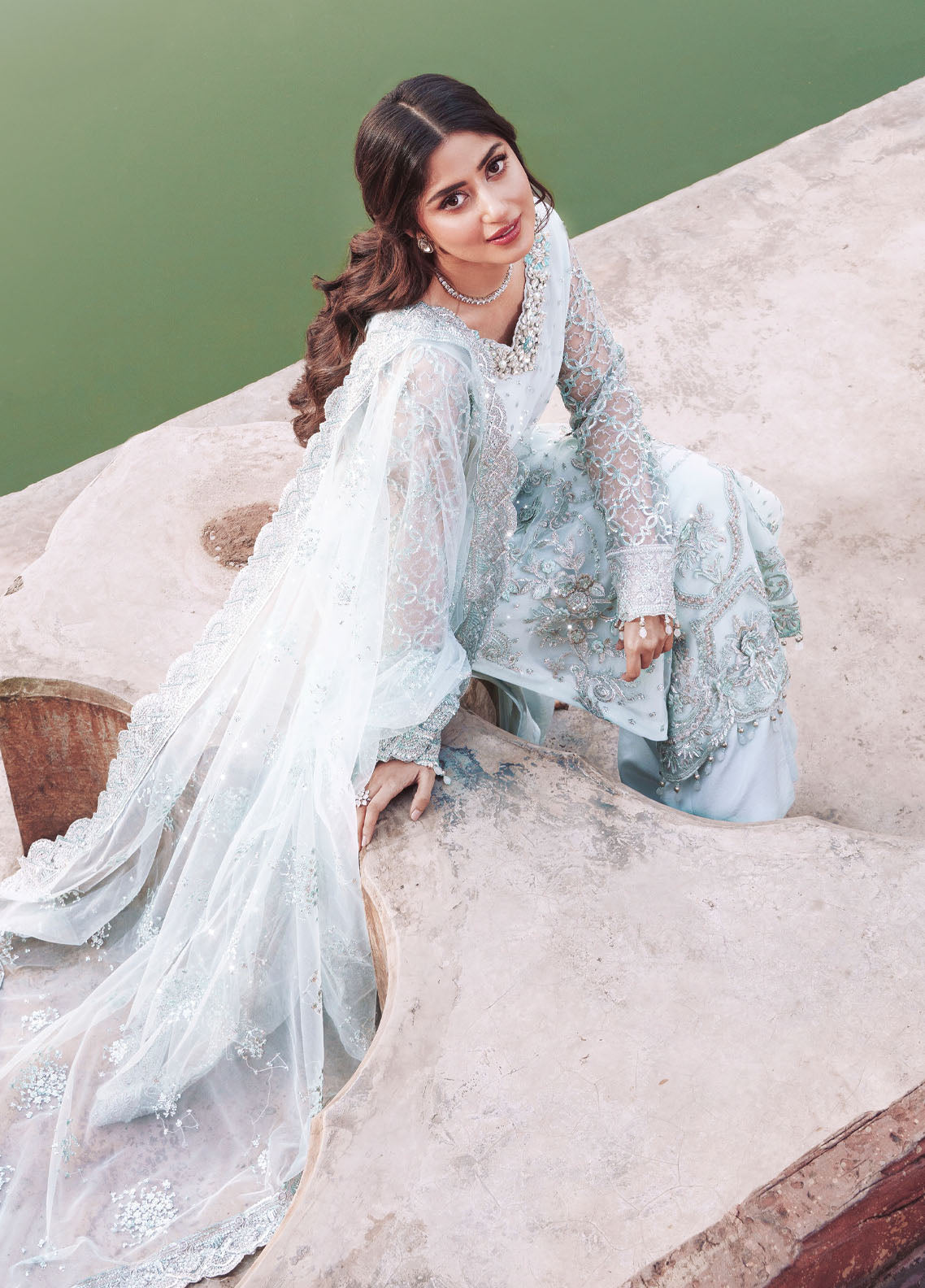 Sajal By Imrozia Premium Embroidered Net 3 Piece Unstitched Suit IM26SV2 D-I-262 AABSHAAR Sajal By Imrozia Premium Embroidered Net 3 Piece Unstitched Suit IM26SV2 D-I-262 AABSHAAR