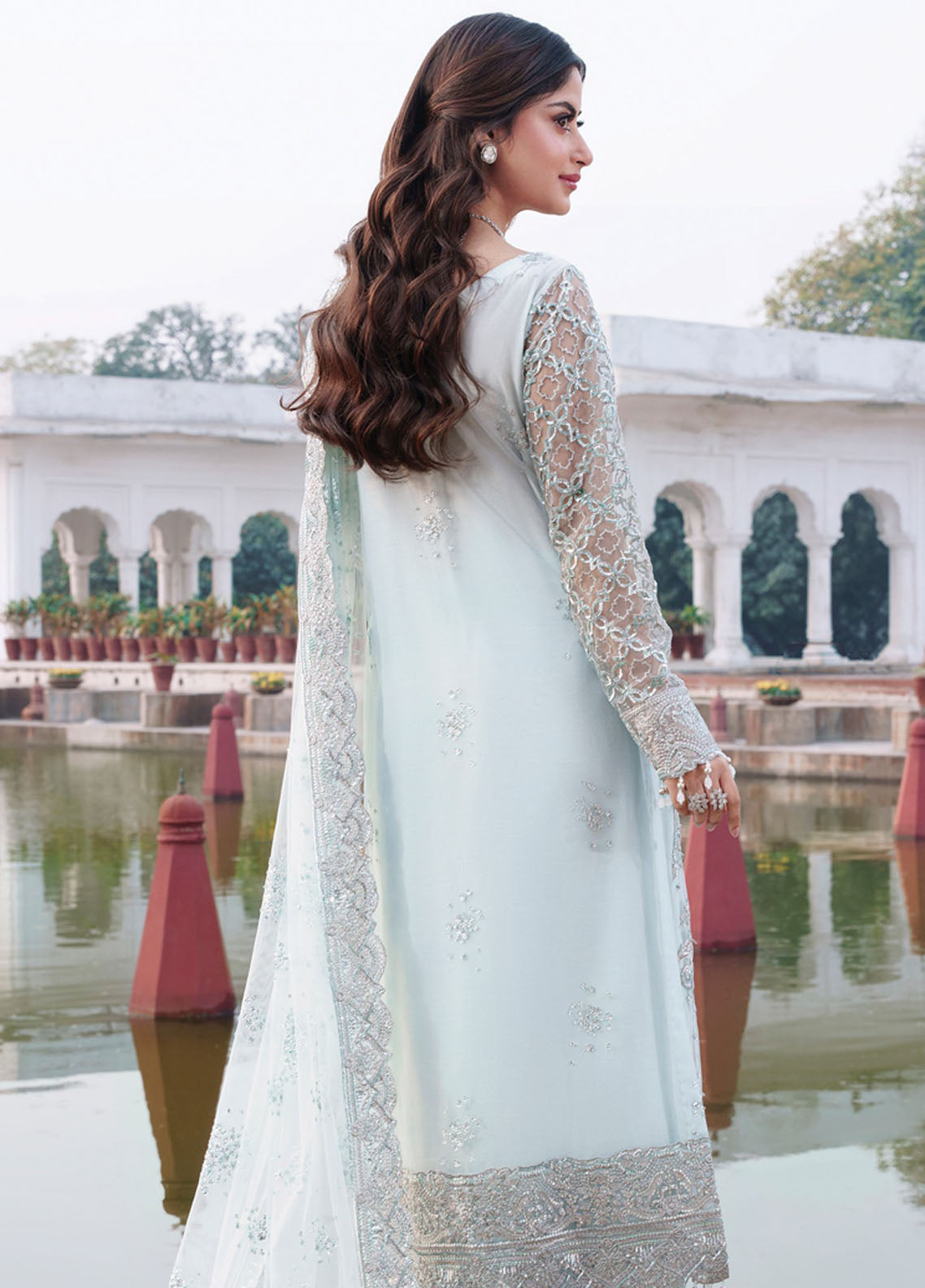 Sajal By Imrozia Premium Embroidered Net 3 Piece Unstitched Suit IM26SV2 D-I-262 AABSHAAR Sajal By Imrozia Premium Embroidered Net 3 Piece Unstitched Suit IM26SV2 D-I-262 AABSHAAR