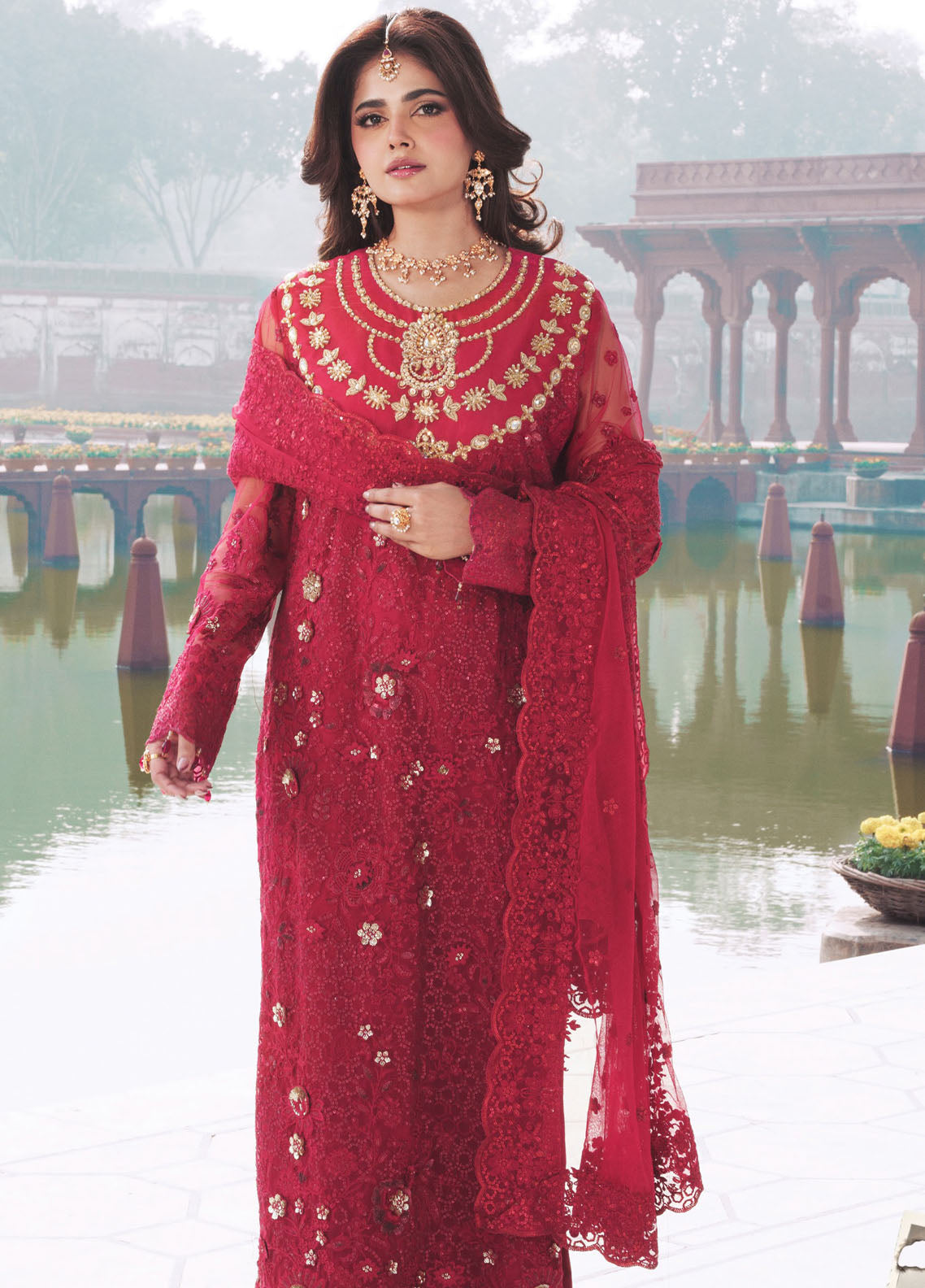 Sajal By Imrozia Premium Embroidered Net 3 Piece Unstitched Suit IM26SV2 D-I-263 ISHQ Sajal By Imrozia Premium Embroidered Net 3 Piece Unstitched Suit IM26SV2 D-I-263 ISHQ