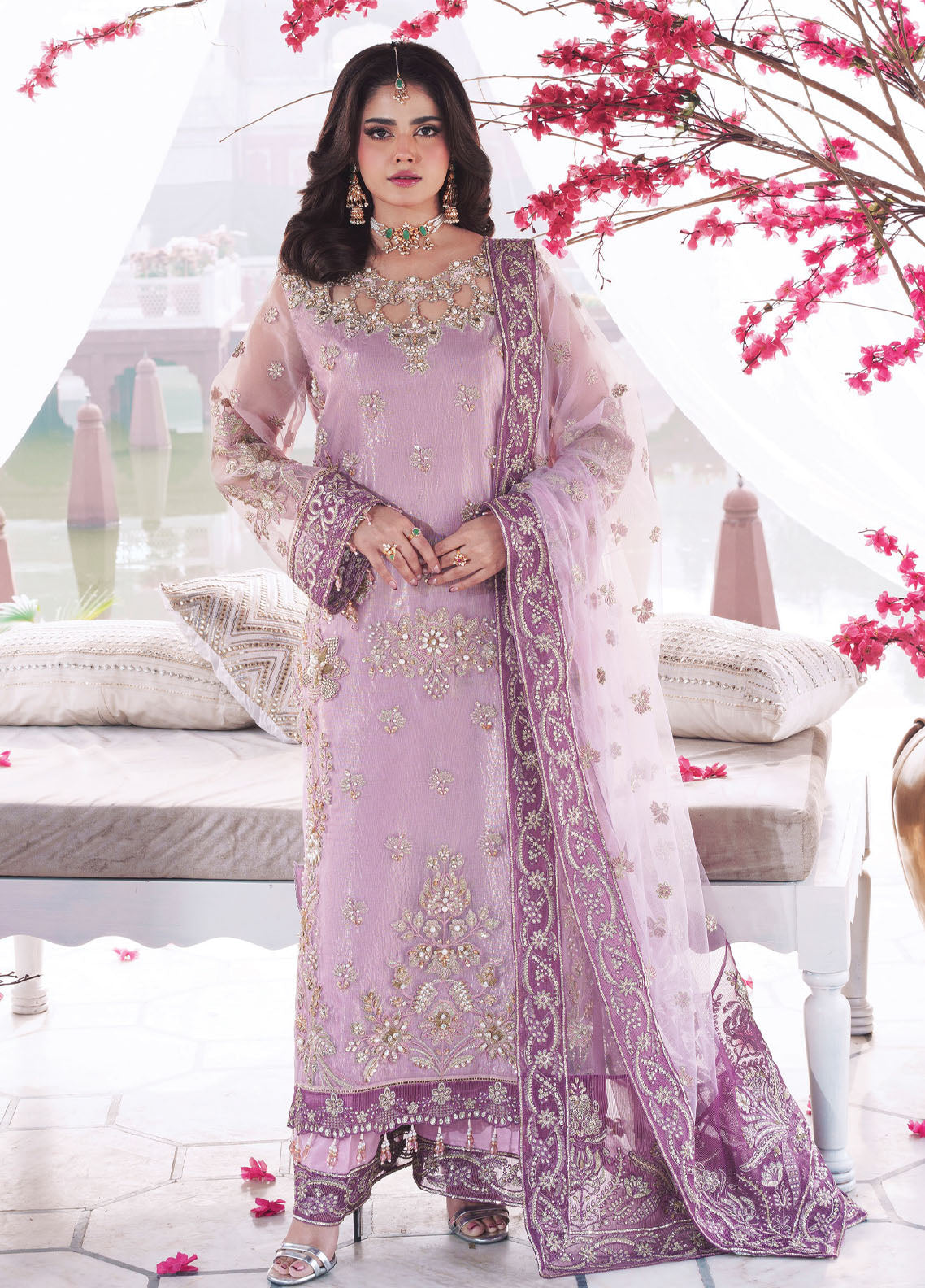 Sajal By Imrozia Premium Embroidered Organza 3 Piece Unstitched Suit IM26SV2 D-I-257 GULRAIZ Sajal By Imrozia Premium Embroidered Organza 3 Piece Unstitched Suit IM26SV2 D-I-257 GULRAIZ