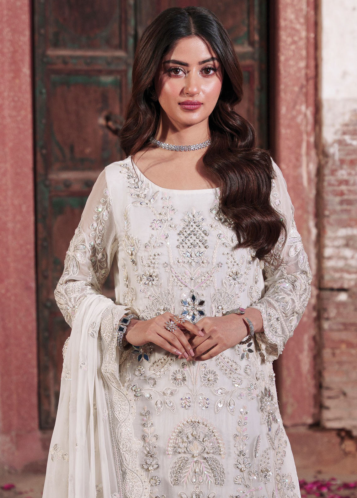 Sajal By Imrozia Premium Embroidered Organza 3 Piece Unstitched Suit IM26SV2 D-I-260 SAFINA Sajal By Imrozia Premium Embroidered Organza 3 Piece Unstitched Suit IM26SV2 D-I-260 SAFINA
