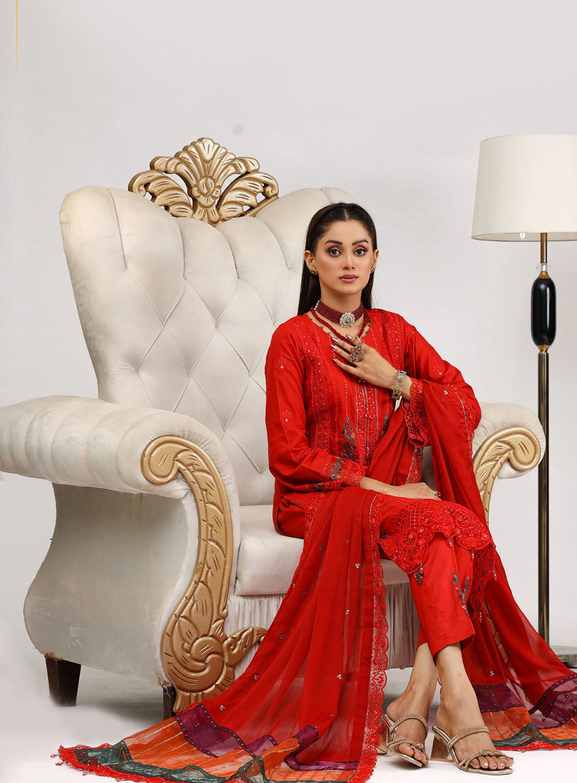 Sajni By Pakdaman Luxury Embroidered Lawn 3 Piece Stitched Suit PDF24S D-9902 Sajni By Pakdaman Luxury Embroidered Lawn 3 Piece Stitched Suit PDF24S D-9902
