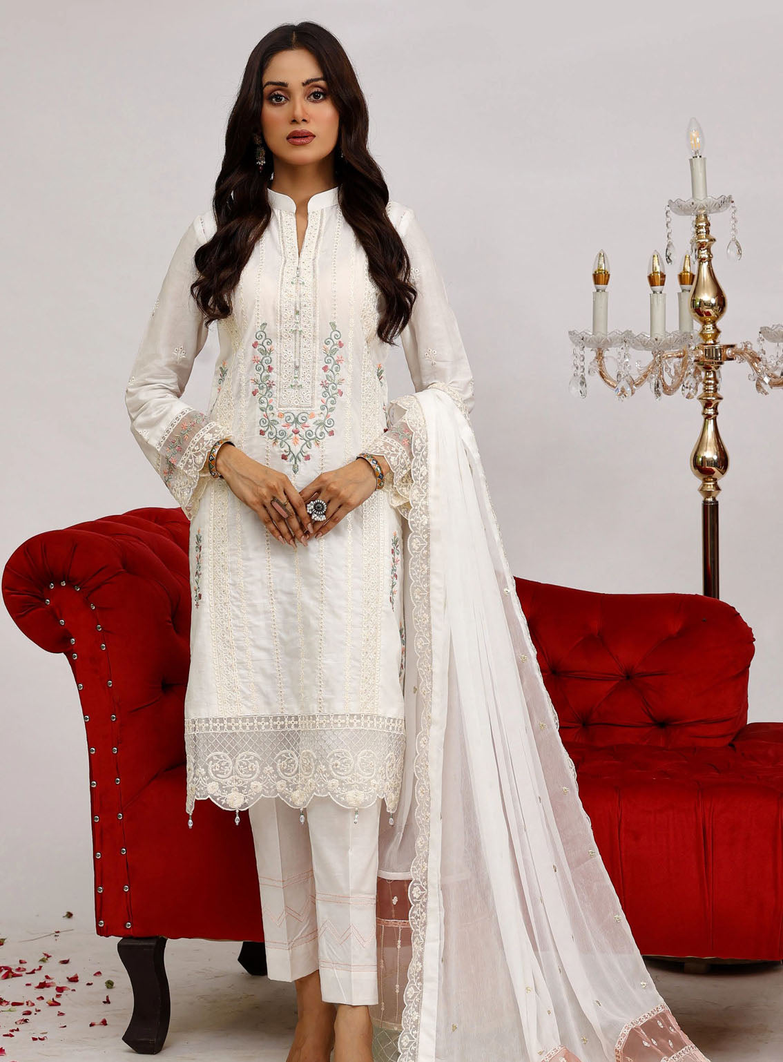 Sajni By Pakdaman Luxury Embroidered Lawn 3 Piece Stitched Suit PDF24S D-9905 Sajni By Pakdaman Luxury Embroidered Lawn 3 Piece Stitched Suit PDF24S D-9905