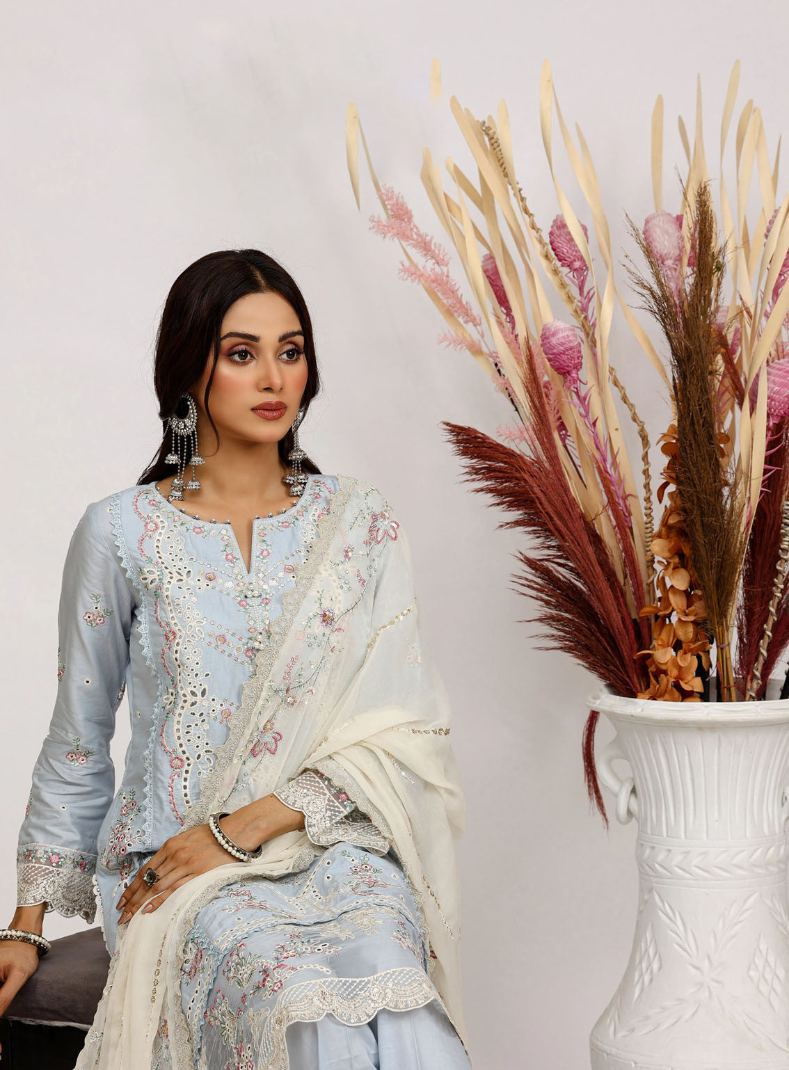 Sajni By Pakdaman Luxury Embroidered Lawn 3 Piece Stitched Suit PDF24S D-9906 Sajni By Pakdaman Luxury Embroidered Lawn 3 Piece Stitched Suit PDF24S D-9906