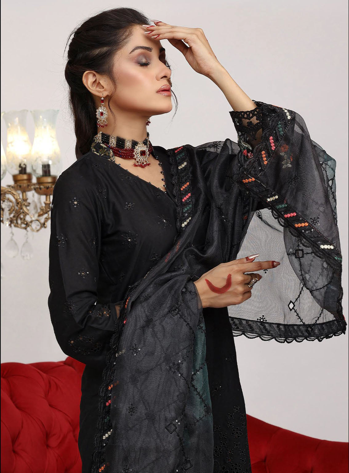 Sajni By Pakdaman Luxury Embroidered Lawn 3 Piece Stitched Suit PDF24S D-9907 Sajni By Pakdaman Luxury Embroidered Lawn 3 Piece Stitched Suit PDF24S D-9907