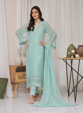Sajni By Shamooz Embroidered Chiffon 3 Piece Unstitched Suit SZ24S SU-104 TROPICS