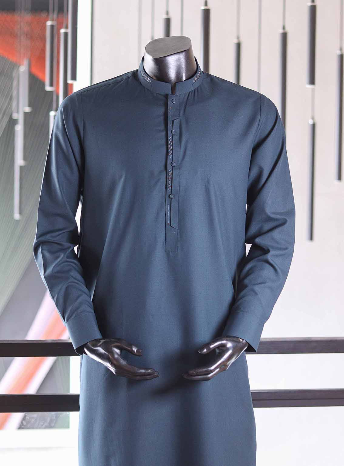 Sami Saeed Embroidered Wash & Wear Men's Stitched Kurta Pajama SS25KP D-131567 QUICK Sami Saeed Embroidered Wash & Wear Men's Stitched Kurta Pajama SS25KP D-131567 QUICK