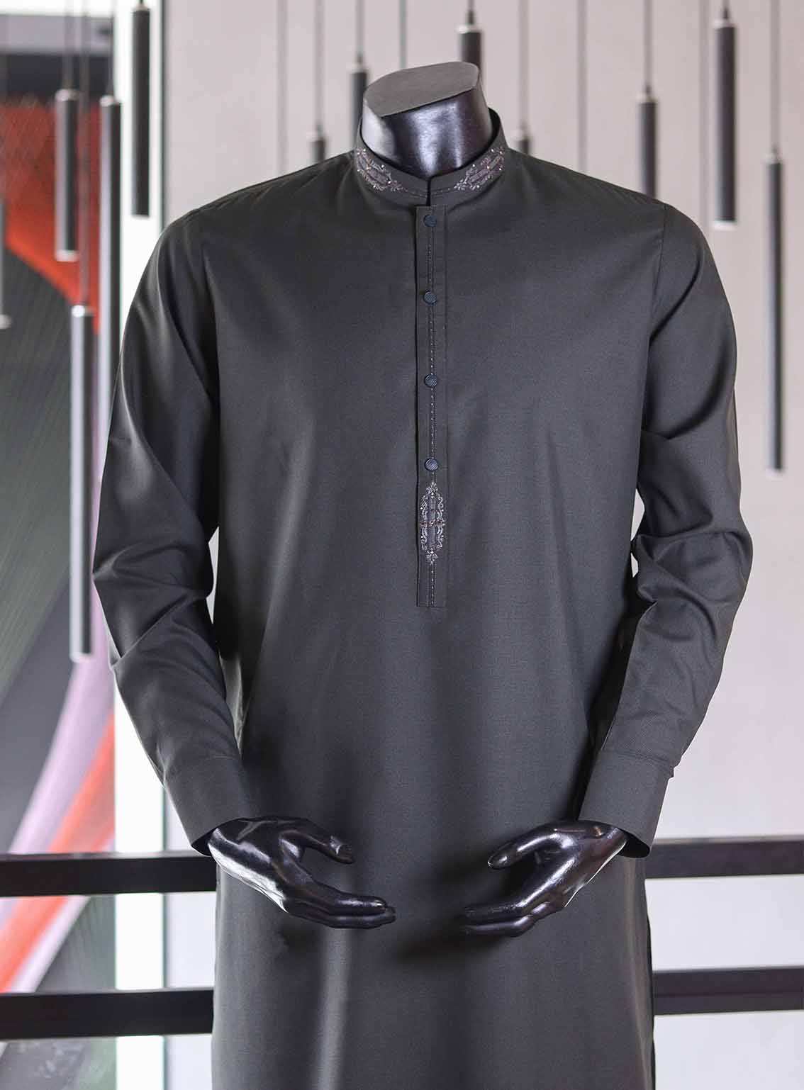 Sami Saeed Embroidered Wash & Wear Men's Stitched Kurta Pajama SS25KP D-13345 SULTAN Sami Saeed Embroidered Wash & Wear Men's Stitched Kurta Pajama SS25KP D-13345 SULTAN