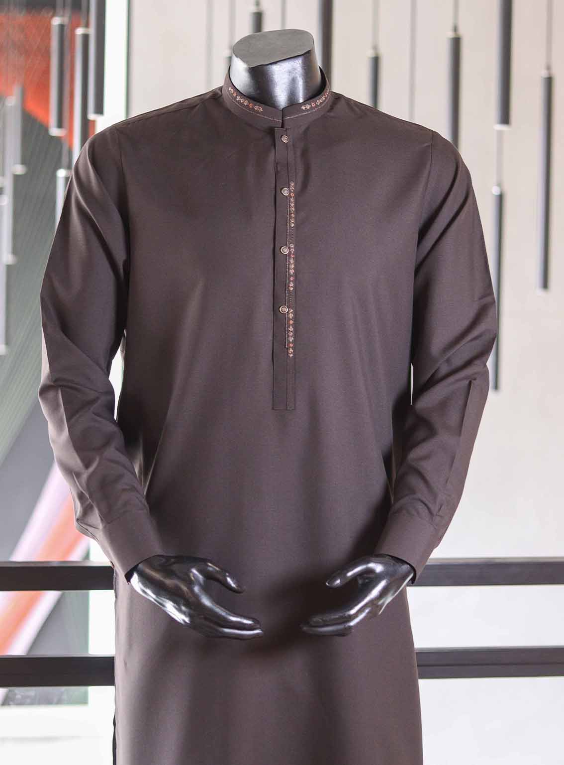 Sami Saeed Embroidered Wash & Wear Men's Stitched Kurta Pajama SS25KP D-13678 SOORAJ Sami Saeed Embroidered Wash & Wear Men's Stitched Kurta Pajama SS25KP D-13678 SOORAJ