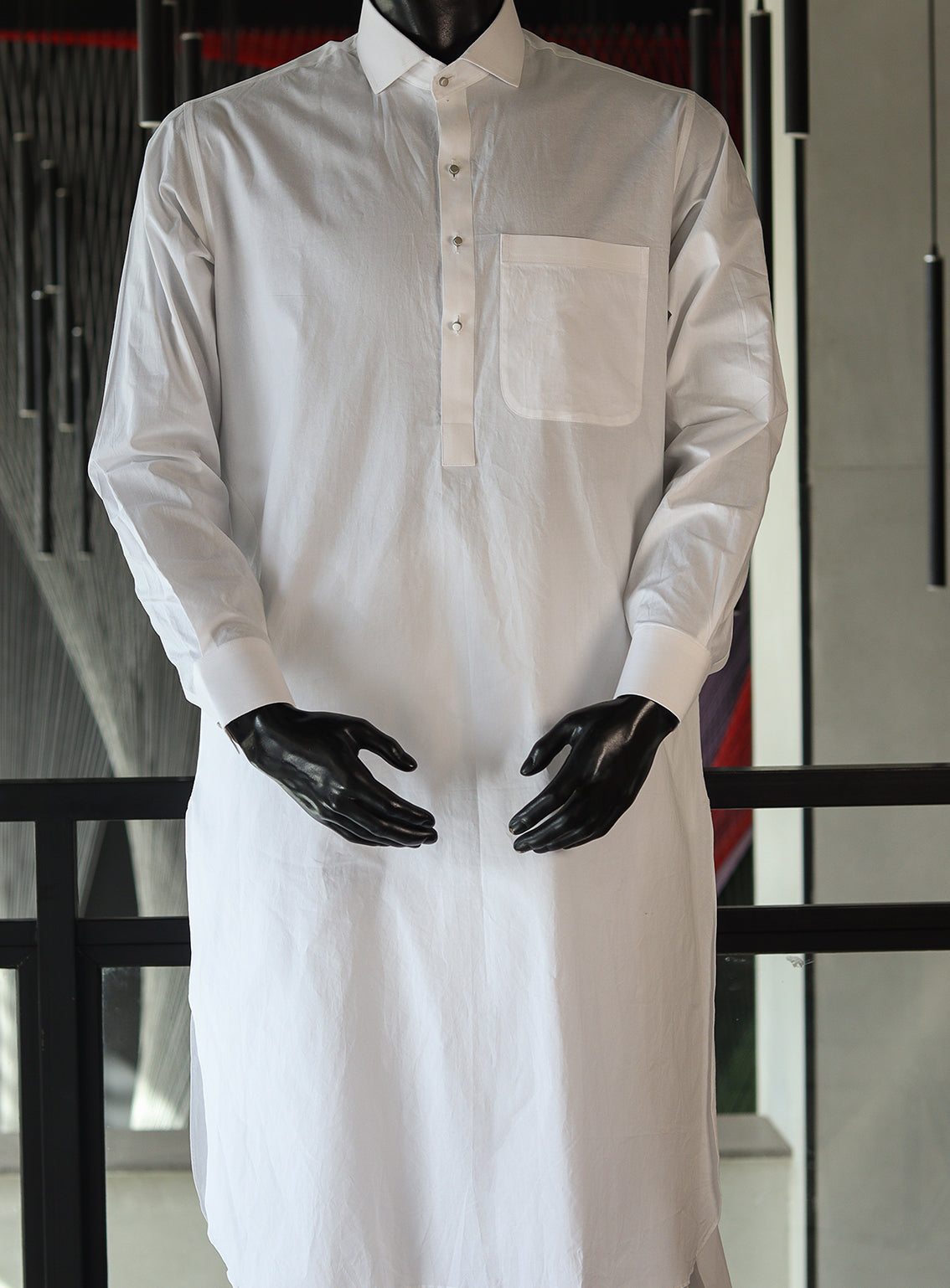 Sami Saeed Plain Premium Kameez Shalwar - SS24PP WHT Sami Saeed Plain Premium Kameez Shalwar - SS24PP WHT