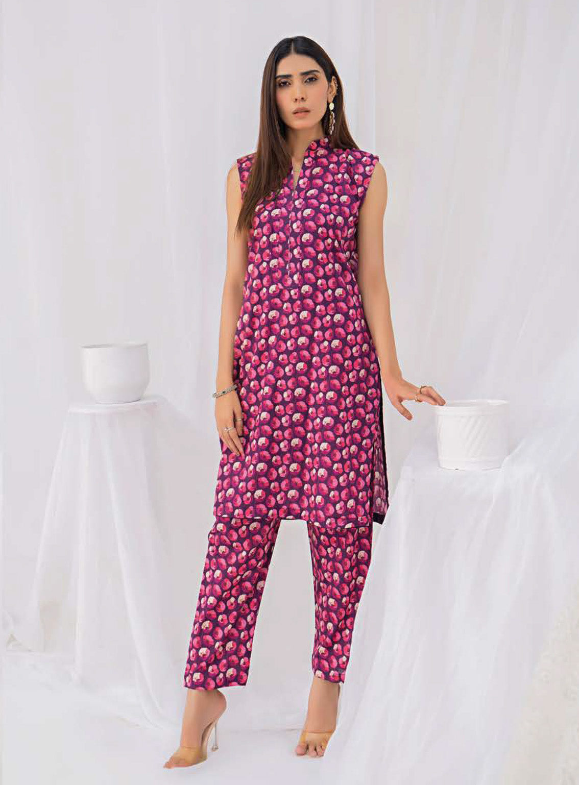 Sana & Samia By Lala Textile Digital Airjet Printed Cambric 2 Piece Unstitched Suit LT24S&S LS-094 BERRY Sana & Samia By Lala Textile Digital Airjet Printed Cambric 2 Piece Unstitched Suit LT24S&S LS-094 BERRY
