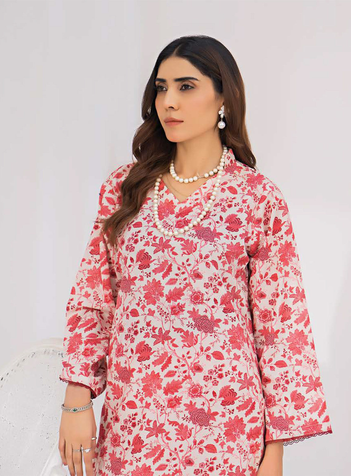 Sana & Samia By Lala Textile Digital Airjet Printed Cambric 2 Piece Unstitched Suit LT24S&S LS-096 CRIMSON Sana & Samia By Lala Textile Digital Airjet Printed Cambric 2 Piece Unstitched Suit LT24S&S LS-096 CRIMSON