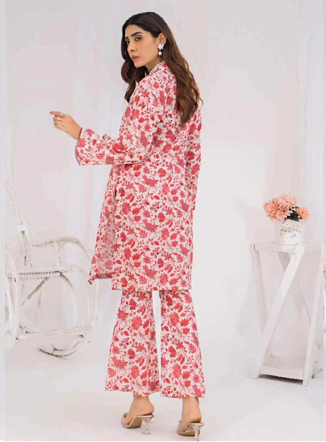 Sana & Samia By Lala Textile Digital Airjet Printed Cambric 2 Piece Unstitched Suit LT24S&S LS-096 CRIMSON Sana & Samia By Lala Textile Digital Airjet Printed Cambric 2 Piece Unstitched Suit LT24S&S LS-096 CRIMSON