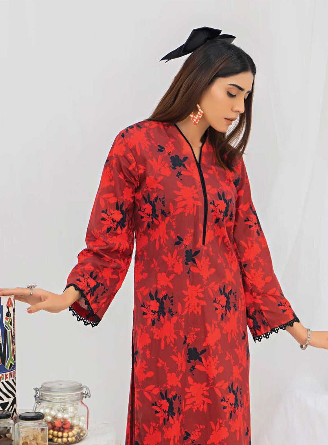 Sana & Samia By Lala Textile Digital Airjet Printed Cambric 2 Piece Unstitched Suit LT24S&S LS-097 RUBY Sana & Samia By Lala Textile Digital Airjet Printed Cambric 2 Piece Unstitched Suit LT24S&S LS-097 RUBY