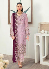 Sangeet By Ramsha Embroidered Chiffon 3 Piece Semi Stitched Suit RM24SV1 B-101