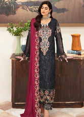 Sangeet By Ramsha Embroidered Chiffon 3 Piece Semi Stitched Suit RM24SV1 B-103