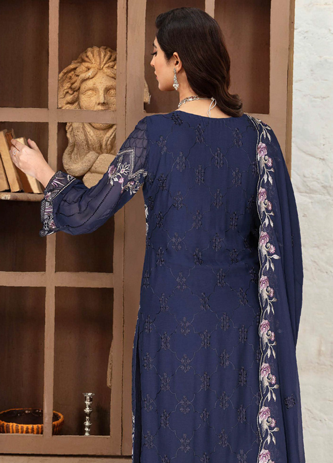 Sangeet By Ramsha Embroidered Chiffon 3 Piece Semi Stitched Suit RM24SV1 B-105 Sangeet By Ramsha Embroidered Chiffon 3 Piece Semi Stitched Suit RM24SV1 B-105
