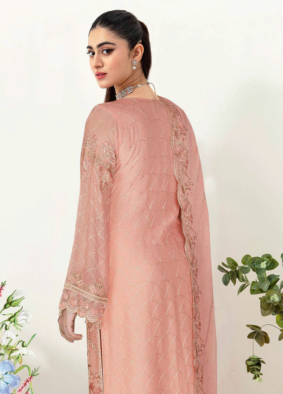 Sangeet By Ramsha Embroidered Chiffon 3 Piece Semi Stitched Suit RM24SV1 B-106 Sangeet By Ramsha Embroidered Chiffon 3 Piece Semi Stitched Suit RM24SV1 B-106