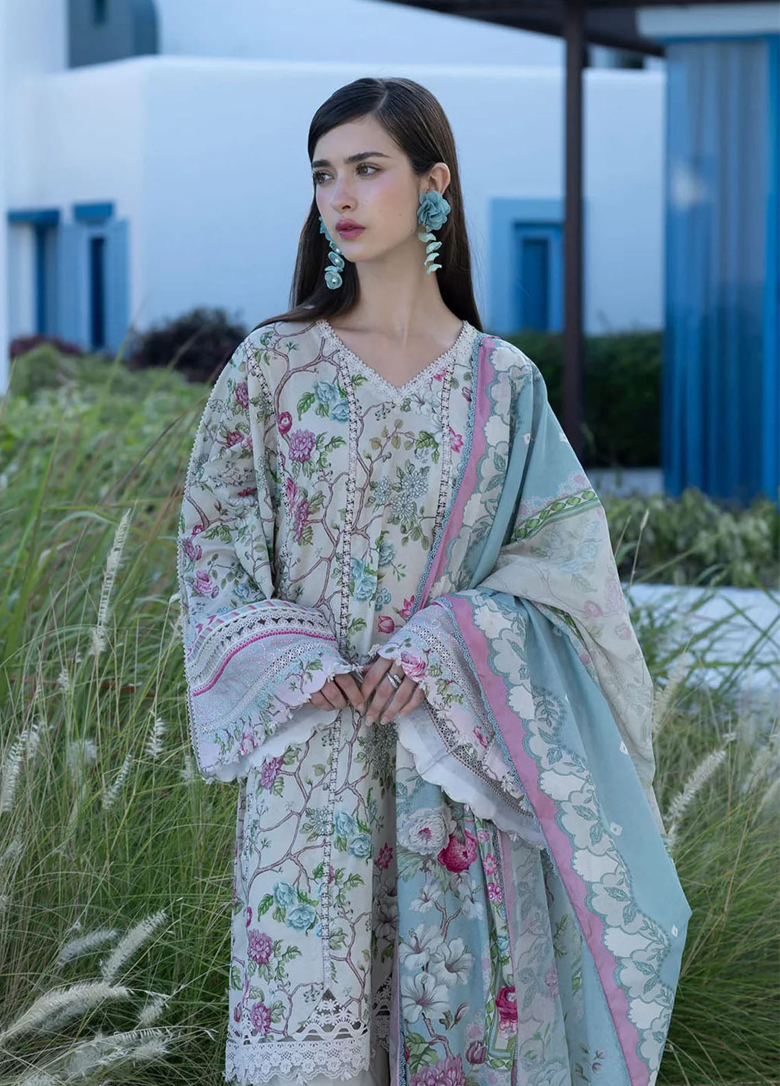 Santorini By Elaf Premium Printed Lawn 3 Piece Unstitched Suit EF26SP D-EPN-8B FAIRYTALE Santorini By Elaf Premium Printed Lawn 3 Piece Unstitched Suit EF26SP D-EPN-8B FAIRYTALE
