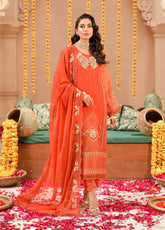 Saraab By Addee Embroidered Chiffon 3 Piece Stitched Suit AD25S D-MF-021 SAANJH